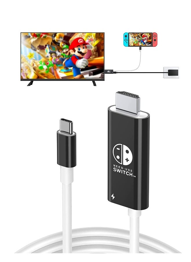 ماركة غير محددة كابل تحويل USB Type C إلى HDMI لوحدة توصيل سويتش المحمول، لجهاز سويتش، ستيم ديك، سامسونج دكس ستيشن، و S21 S20 نوت 20 تاب S7 بدقة 4K للسفر  - Image 1