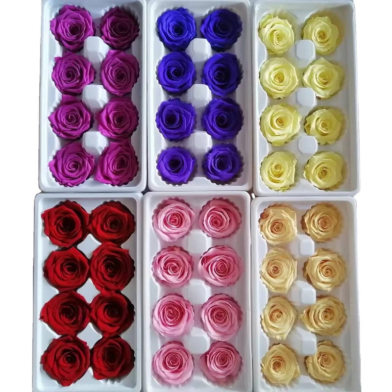 Y&D Preserved Rose 4-5cm - Real Dried Flowers, Immortal Rose for Valentine's Day Gift, DIY Bouquet & Artificial Flower Arrangements - Image 2