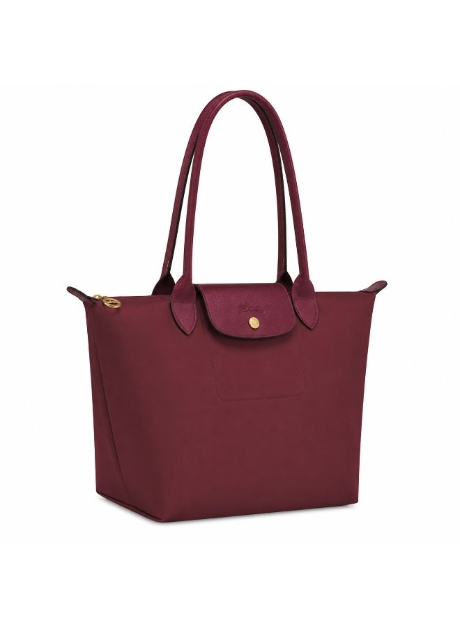 Longchamp Le Pliage Medium Tote Bag, Burgundy Red, Waterproof Fabric with Faux Leather Trim - Image 2
