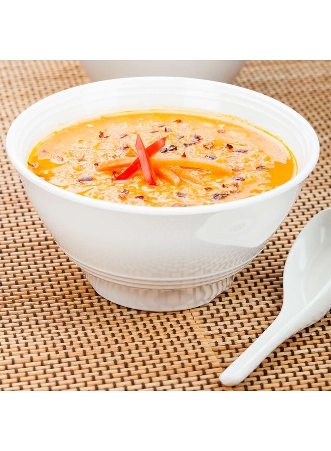 Restaurantware Voga 16 Ounce Dinner Bowls, 10 Premium Serving Bowls - Top Rack Dishwashable, Wide Rim, White Melamine Salad Bowls, Serve Hot And Cold Foods, For Parties Or Events - Image 3