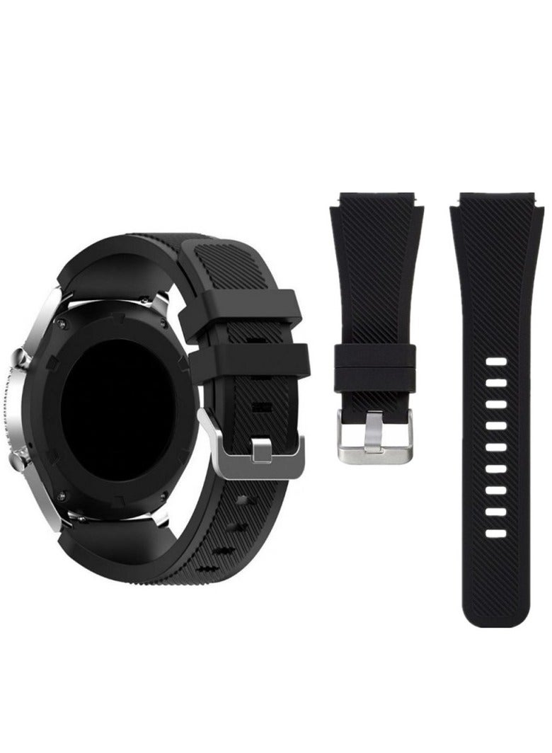 Classic Smartwatch Band For Samsung Gear S3 Frontier Classic Watch strap  Black - Image 1