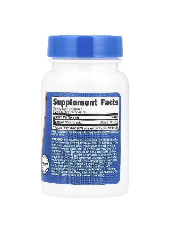 Nutricost Nutricost, Niacin, 500 mg, 30 Capsules  - Image 2