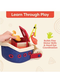 B. Toys B. toys- Water Play Bath Toy Set - Baby Bath Toys - Boat & Accessories - Tub Toys For Toddlers, Kids -Fish & Splish- 1 Year +  - Image 5