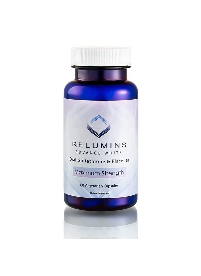 RELUMINS - Advanced White Oral Glutathione Lightening Formula Capsules Max Strength New And Improved Now With Rose Hips - Image 1