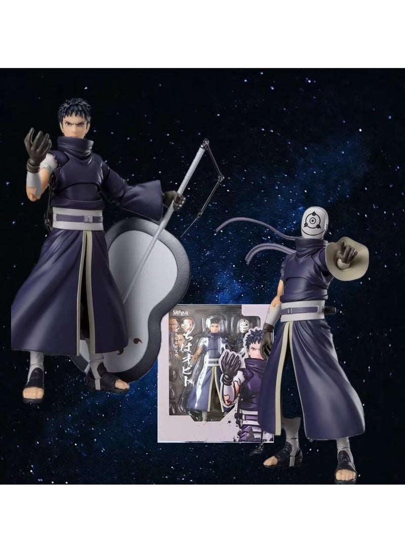 عام موديل للتماشي وزخرفة في شكل أوبي يارث (Uchiha Obi - earth) في وضعية الوقوف، به شكل موجة عملاقة ويدين مزدوجتين. - Image 4