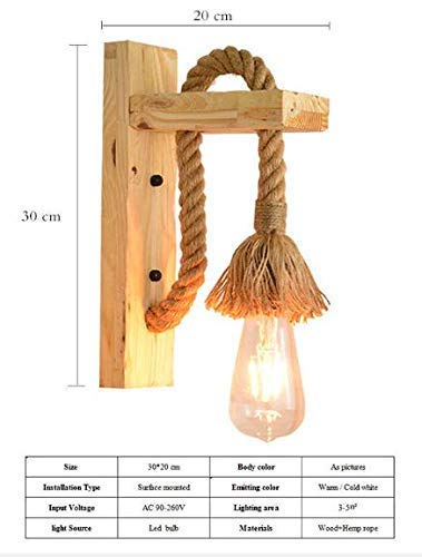 Improvhome E27 Holder Base Traditional Mounted Vintage Natural Rustic Rope Jute Type Hanging Pendant Ceiling Light Lamp Scones for Home Decoration (Pack of 2, Bulb Not Included) - Image 4