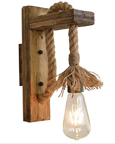 Improvhome E27 Holder Base Traditional Mounted Vintage Natural Rustic Rope Jute Type Hanging Pendant Ceiling Light Lamp Scones for Home Decoration (Pack of 2, Bulb Not Included) - Image 2