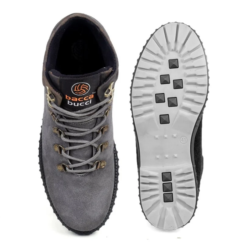 Bacca Bucci Grey URBAN Suede Leather Boots for Men | Best Price UAE