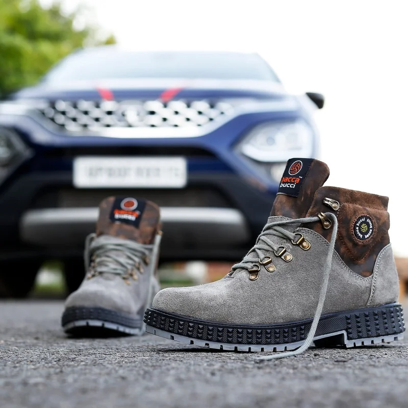 Bacca Bucci Grey URBAN Suede Leather Boots for Men | Best Price UAE