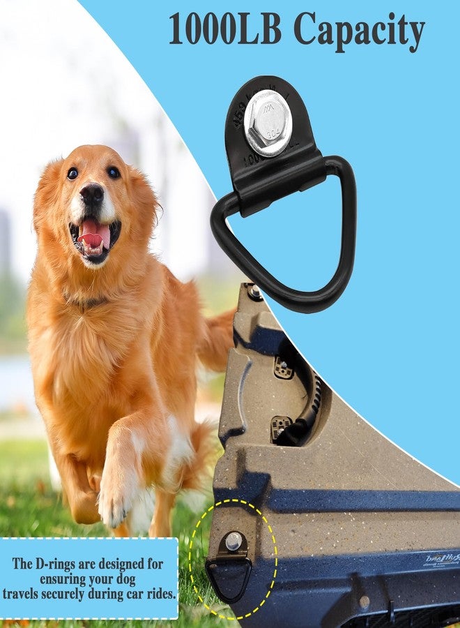 ZHYEEDAA 4Pack Heavy Duty Tie Down Kit for Ruffland Dog Kennel, 1000lb Load Capacity D-Ring Crate Securing Kit with Bolts and Wrench, Easy Installation for Vehicles, Compatible with Dog Crates - Image 5