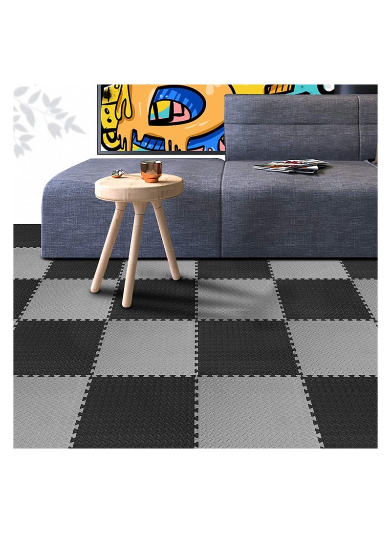 PLAY Gym Exercise Interlocking Puzzle EVA Foam Mats for Gym Flooring and Gym Equipment Workouts(8pcs - 60x60x1.0cm) - Image 3
