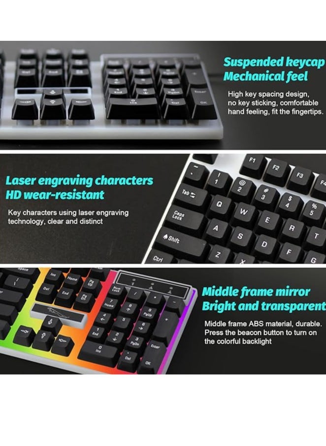 Generic G21 Keyboard Wired USB Gaming Mouse Flexible Polychromatic Led Lights Computer Mechanical Feel Backlit Keyboard Mouse Se  - Image 3