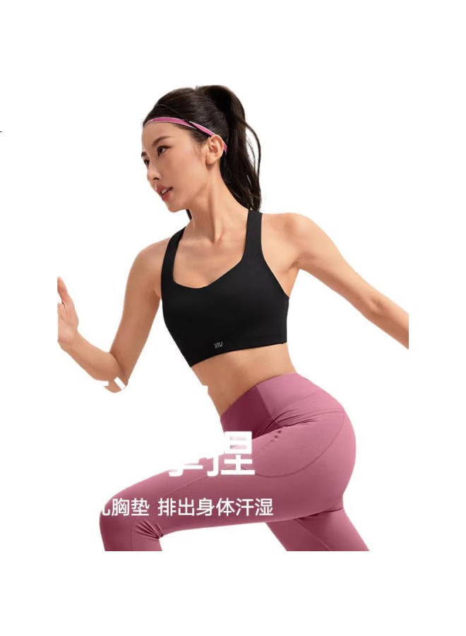 VFU High Intensity Sports Bra Women'S Shockproof Running Vest Quick Dry Sports Bra Black L - Image 1