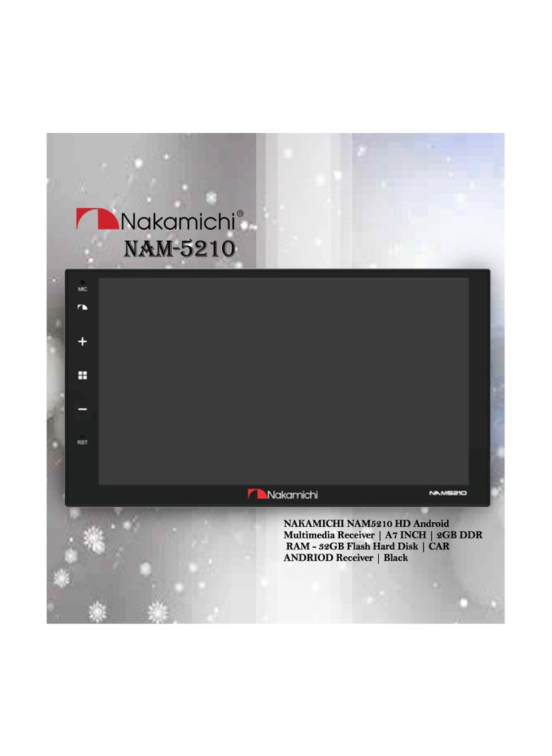 NAKAMICHI Nakamichi NAM5210: 7-Inch Multi-Media Receiver with Android 9.0, Bluetooth, and Enhanced Entertainment Features 