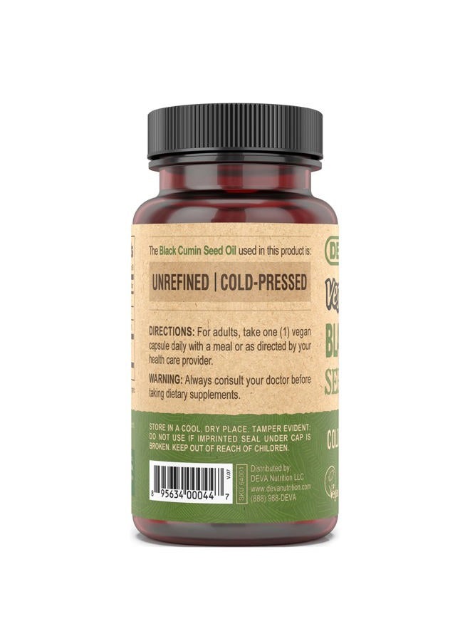 Deva Nutrition Vegan Nutrition Black Cumin Seed Oil, Cold-Pressed, Unrefined, 90 Vegan Capsules, 1-Pack - Image 5