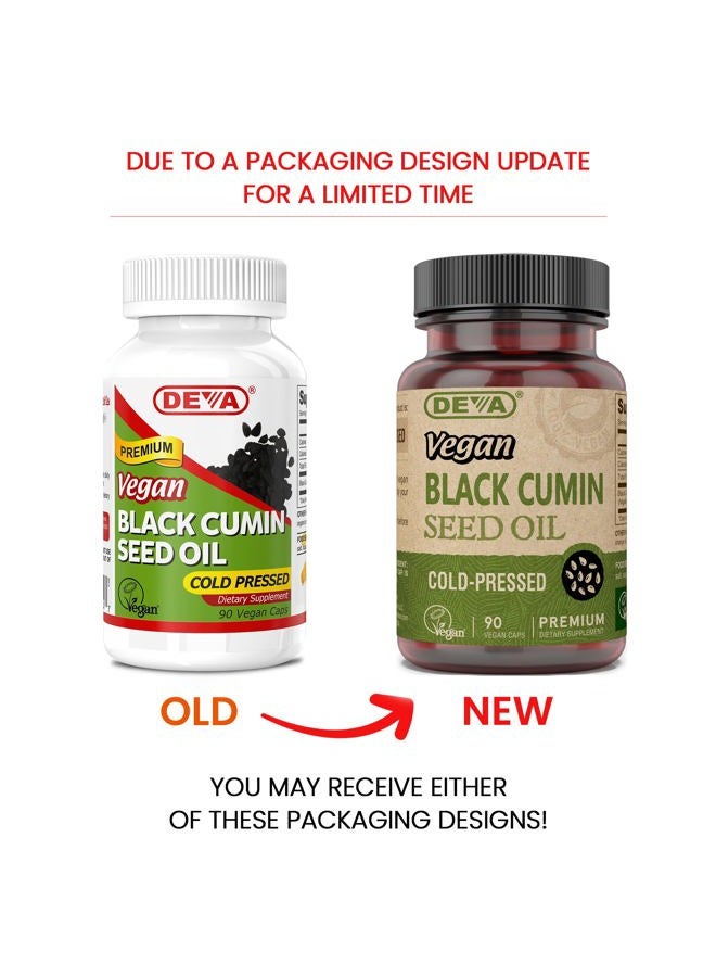 Deva Nutrition Vegan Nutrition Black Cumin Seed Oil, Cold-Pressed, Unrefined, 90 Vegan Capsules, 1-Pack - Image 2