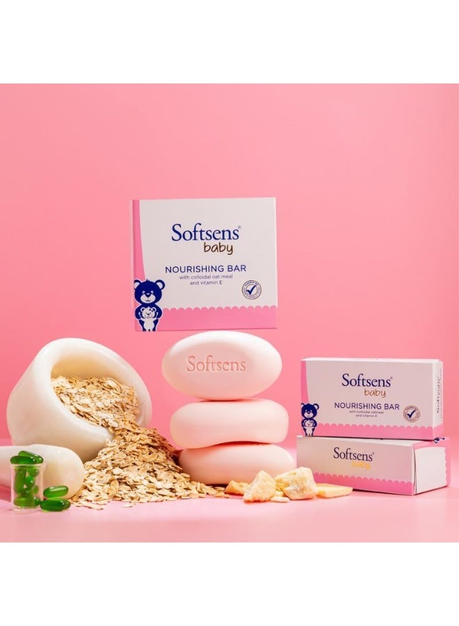 Softsens Baby Nourishing Bar Soap with Colloidal Oatmeal, Shea Butter & Vitamin E - Image 5