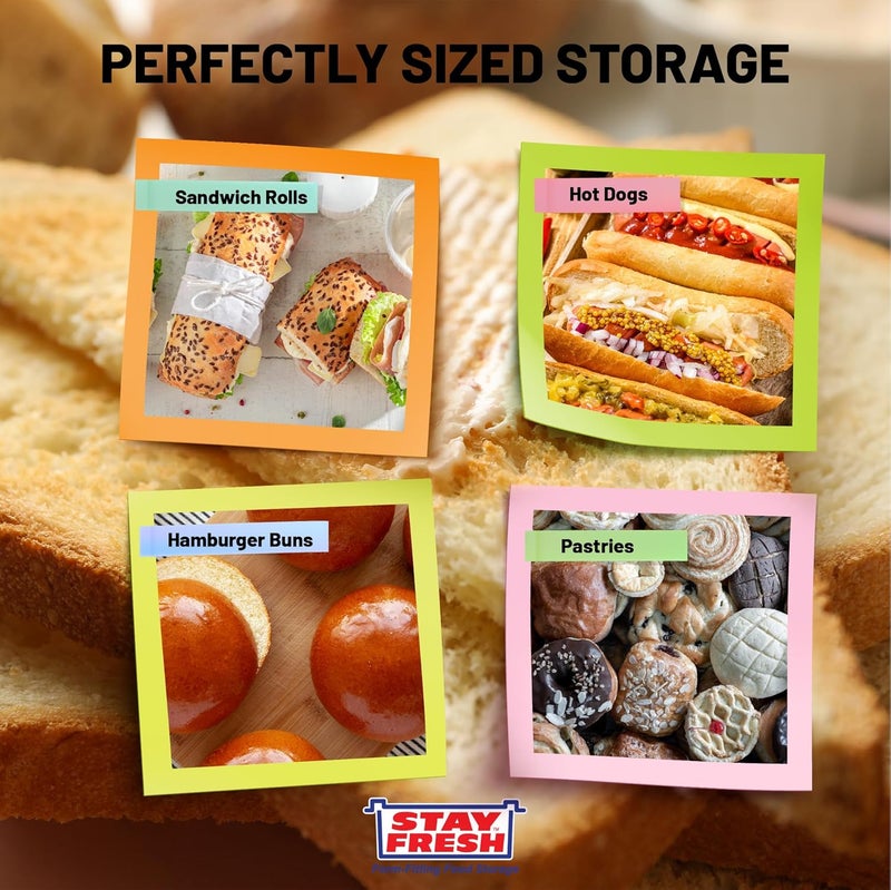 Kitchen Discovery Plastic Bread Box Container Preserve Bread Up To 5 Days and Keep Flavor and Freshness - Bread Box Plastic Storage - Image 5