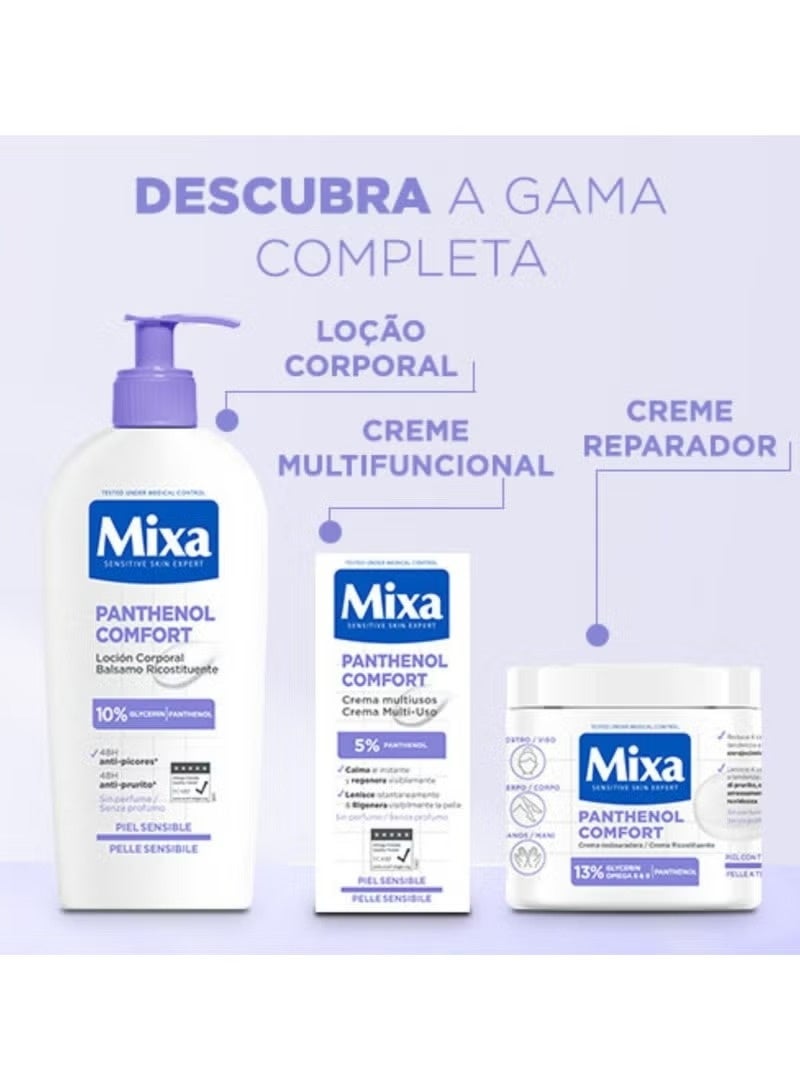 Mixa Soothing Moisturizing Cream with Panthenol – a soothing body moisturizer for eczema-prone skin, formulated with 13% glycerin, Omega 6 & 9, and panthenol; fragrance-free, 400 ml. - Image 4