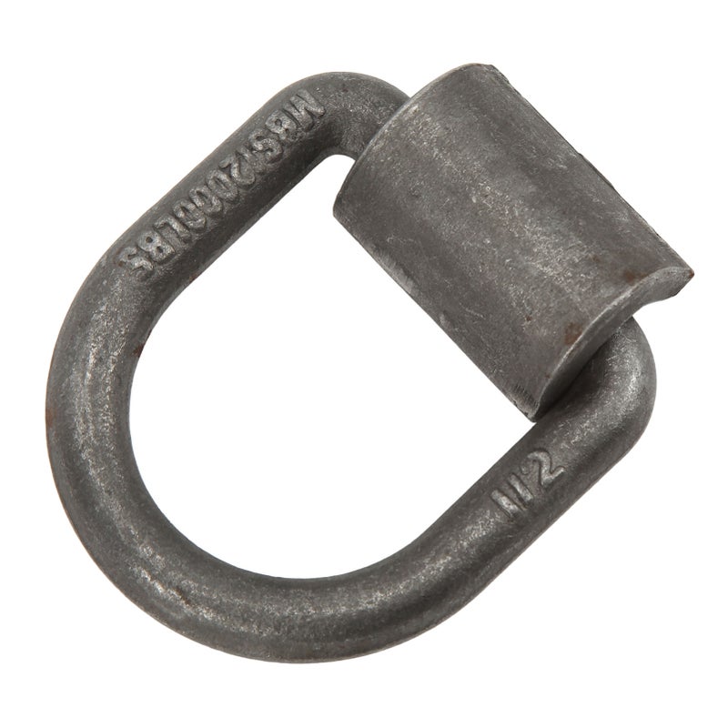 1/2in Tiedown Weld On D Ring Anchors with Bolt On Mounting Clips for Trailer Truck Cargo Tie Down - Image 1