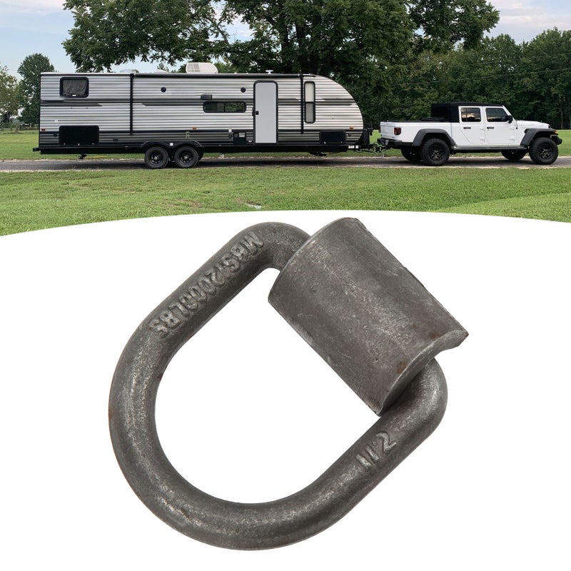 1/2in Tiedown Weld On D Ring Anchors with Bolt On Mounting Clips for Trailer Truck Cargo Tie Down - Image 2