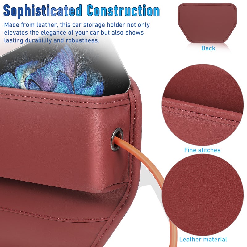 2pcs Seat Gap Filler Storage Organizer Car Front Seat Organizer Center Console Storage Holder Car Insert Box - Image 2