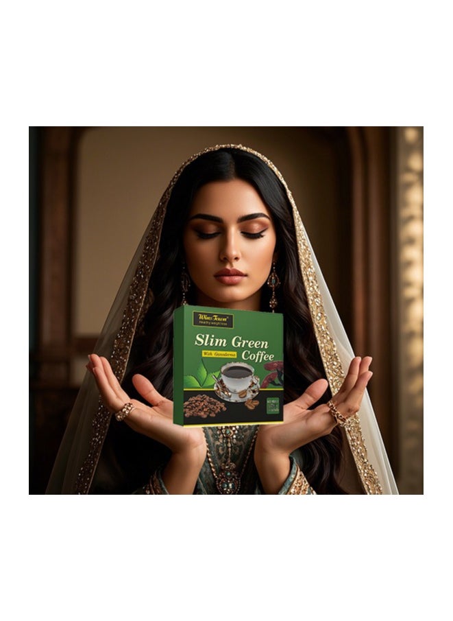 Wins Town - Light-green Slimming Ganoderma Coffee: 18 Individually-packaged Sachets, Blending the Essence of Ganoderma, Embarking on a New Journey of Delicious Weight Loss - Image 1