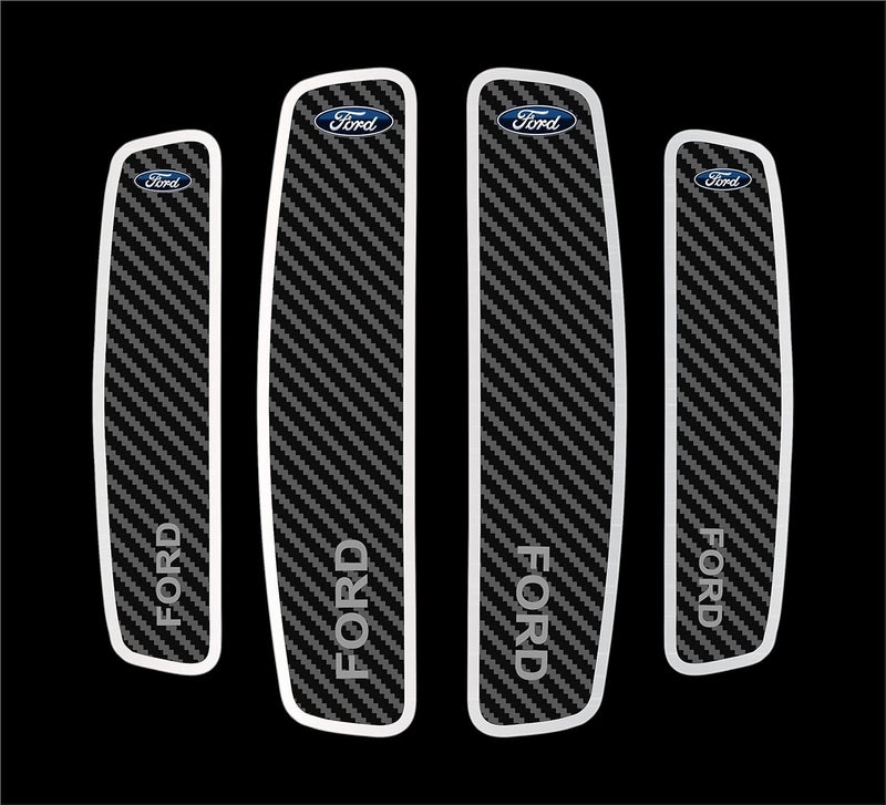BIG FLAG BIGFLAG 3D Gel Coated Car Door Guard - Carbon Fiber Universal for Specific Brand (Pack of 4) (3DDGCFVAR) (F0RD) - Image 5