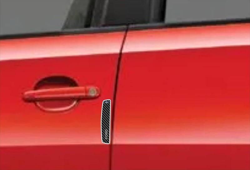 BIG FLAG BIGFLAG 3D Gel Coated Car Door Guard - Carbon Fiber Universal for Specific Brand (Pack of 4) (3DDGCFVAR) (F0RD) - Image 2