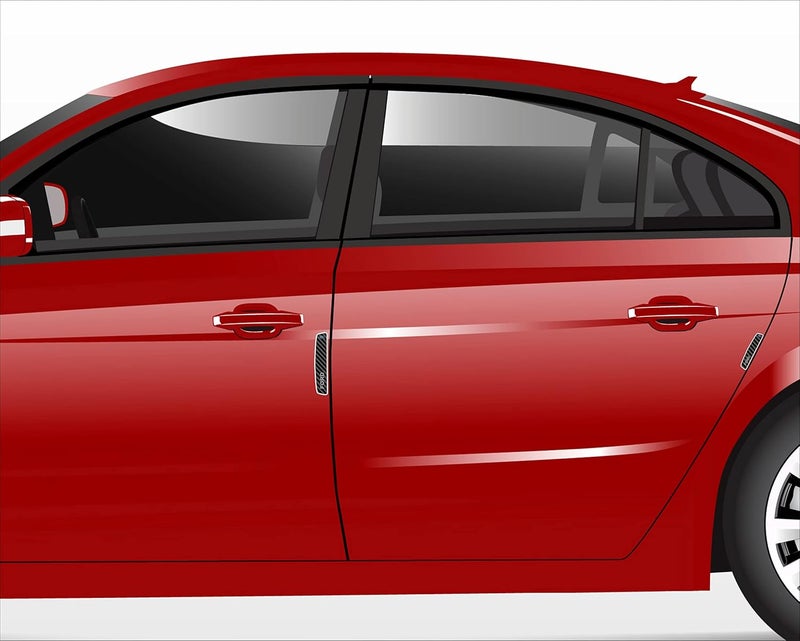 BIG FLAG BIGFLAG 3D Gel Coated Car Door Guard - Carbon Fiber Universal for Specific Brand (Pack of 4) (3DDGCFVAR) (F0RD) - Image 1