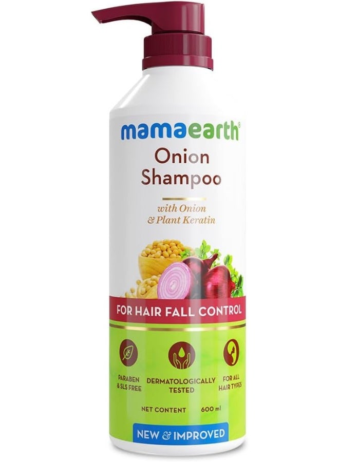 Onion Shampoo For Hair Growth And Hair Fall Control With Onion And Plant Keratin 600 Ml