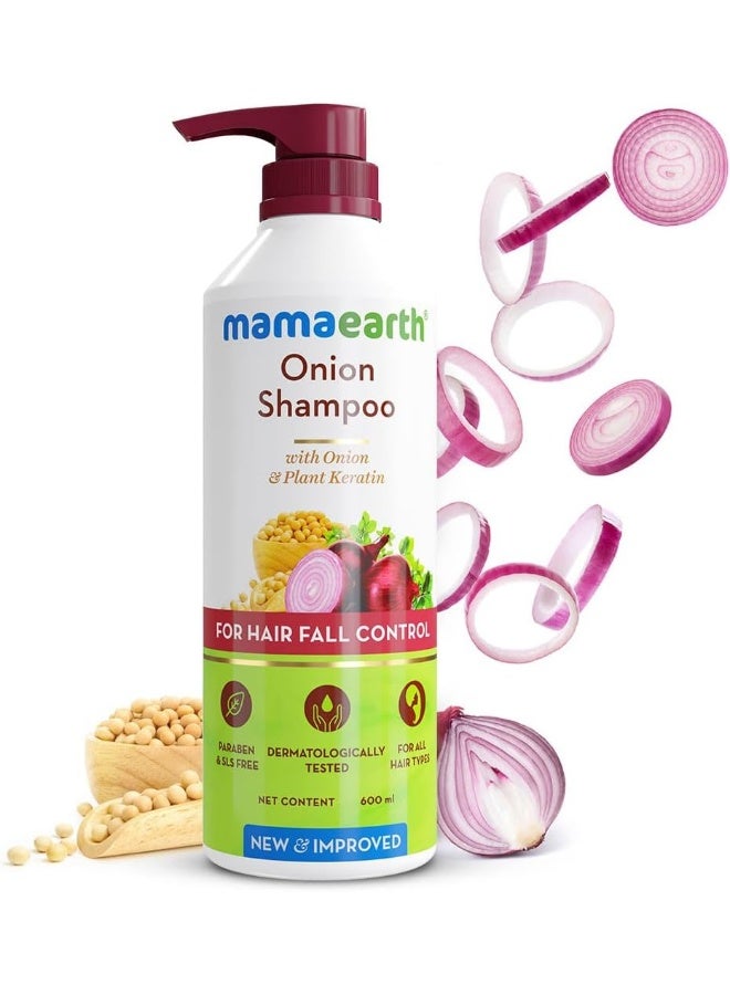 Onion Shampoo For Hair Growth And Hair Fall Control With Onion And Plant Keratin 600 Ml
