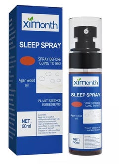 ximonth 60ml Aromatherapy Deep Sleep Improve Sleeping Spray Essential Lavender Relieve Fatigue Anxiety Help Relax Body Fall Asleep Mist  - Image 1
