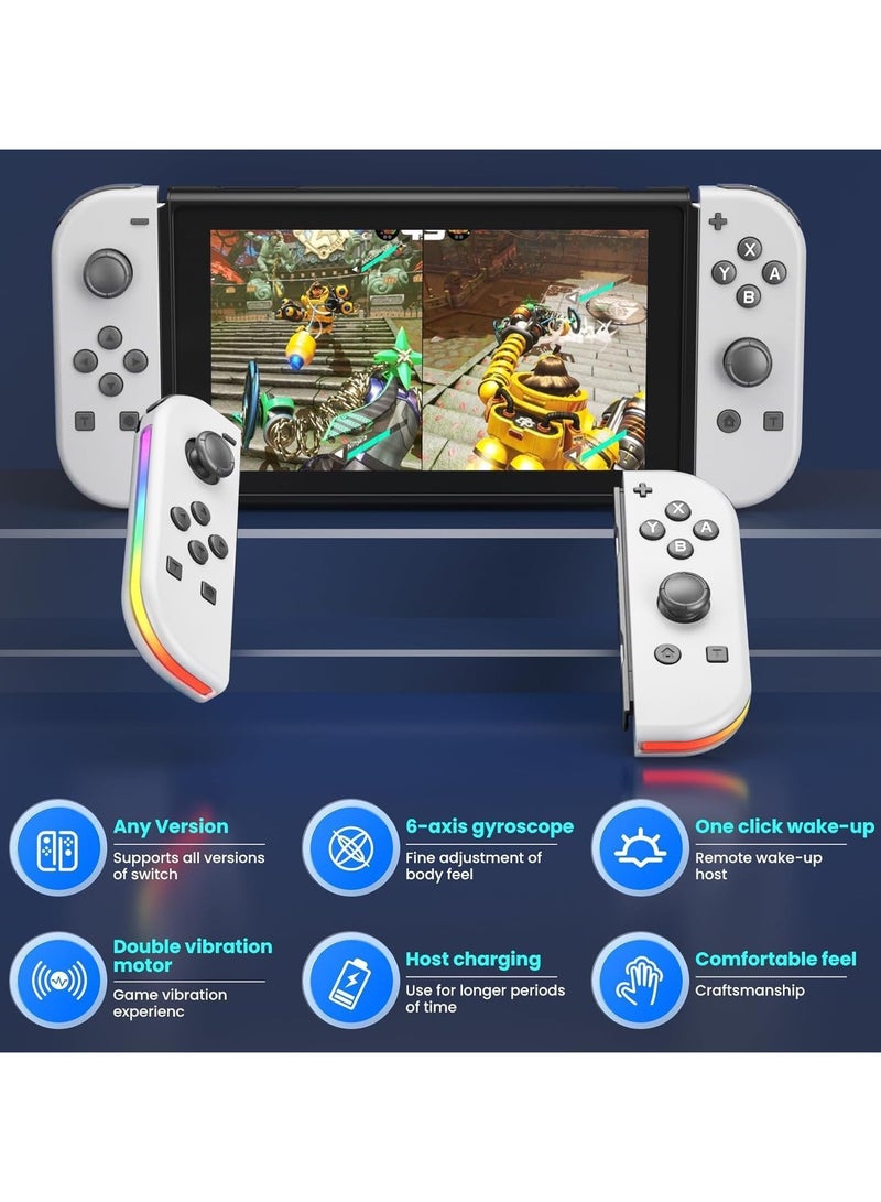 Nintendo Switch Controller, Replacement Joy-Cons Switch Wireless Controller with RGB Lighting/Wake-Up/Dual Vibration/Motion - Image 5