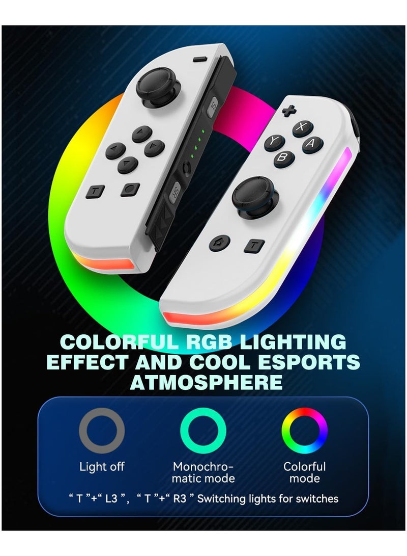 Nintendo Switch Controller, Replacement Joy-Cons Switch Wireless Controller with RGB Lighting/Wake-Up/Dual Vibration/Motion - Image 2