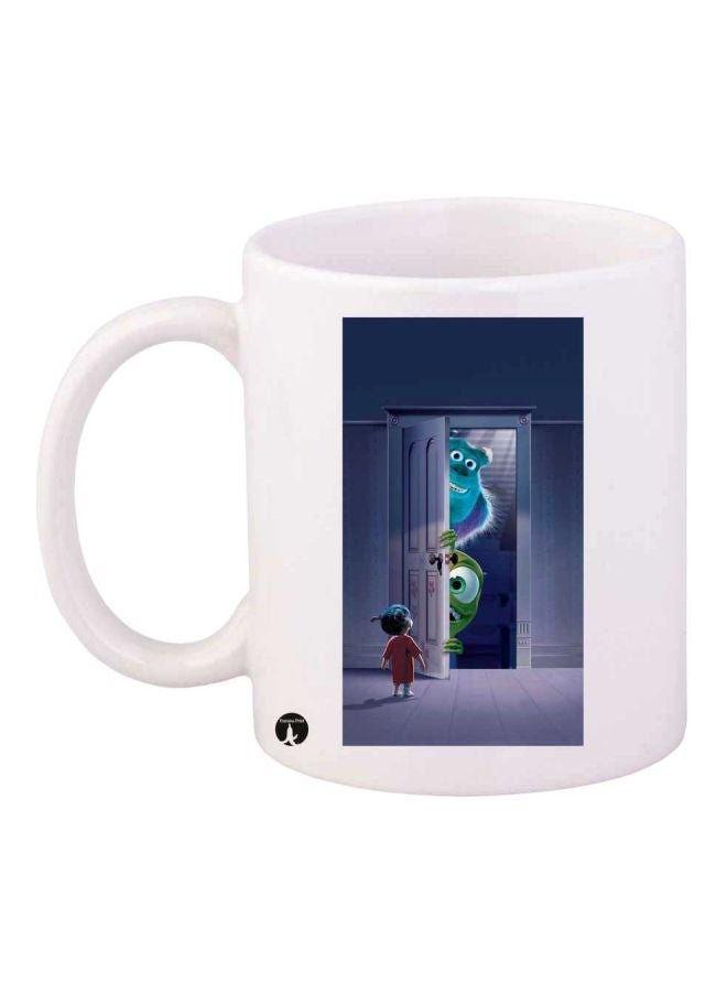 RYN Monsters Inc Printed Mug White/Blue/Green Standard Size