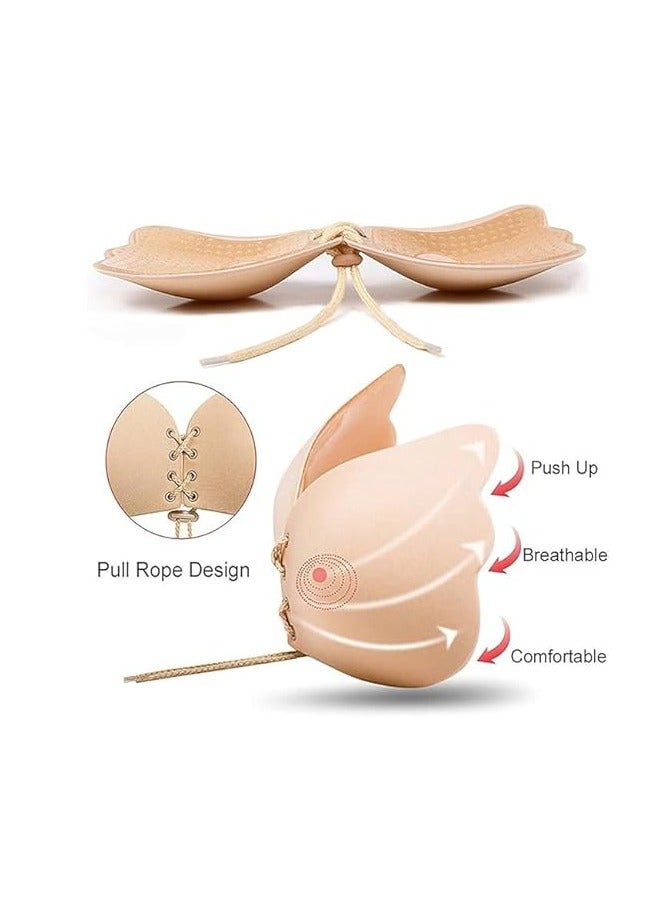 Beige Strapless Butterfly Silicone Bra - Light, feminine, and stays on with confidence!  - Image 3