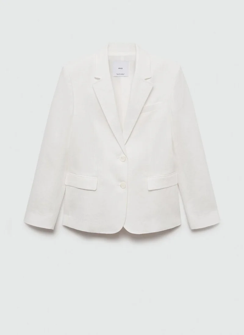 MANGO Linen Suit Jacket
