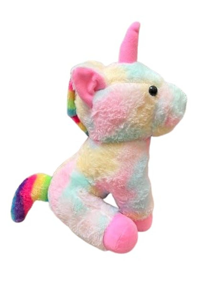Future Shop Rainbow Unicorn Soft Stuffed Toy with Glittery Horn | Super Soft Plush Animal for Kids for Girls & Boys | Multicolor, 35 cm - Image 1