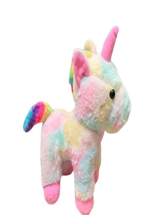 Future Shop Rainbow Unicorn Soft Stuffed Toy with Glittery Horn | Super Soft Plush Animal for Kids for Girls & Boys | Multicolor, 35 cm - Image 2