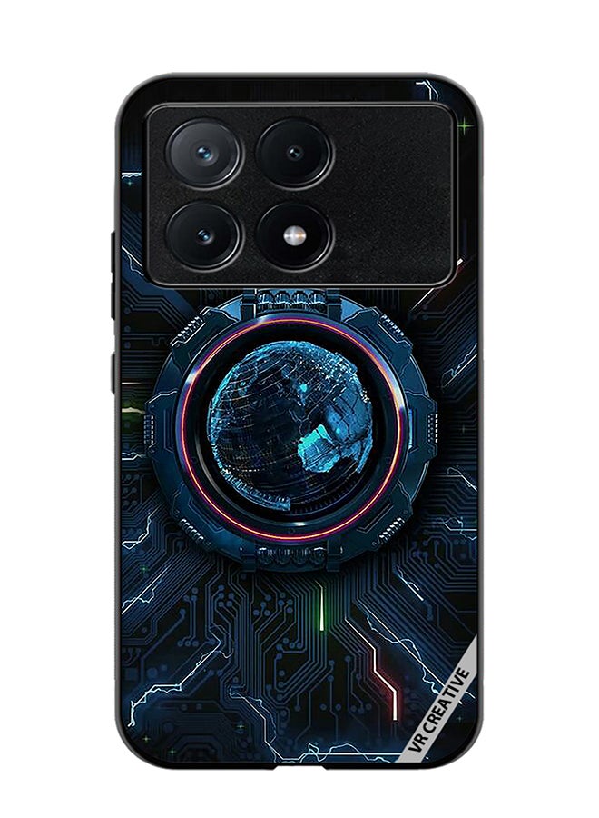 VR CREATIVE Protective Case Cover For Xiaomi Poco X6 Pro Rain meter Design  Multicolour - Image 1
