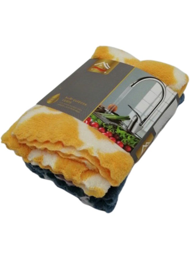 4Pcs Microfiber Cleaning Cloth Rags (Each Cloth Contains 3 Pieces) - 30 x 30 cm Reusable Towels for Cars & Home  - Image 5