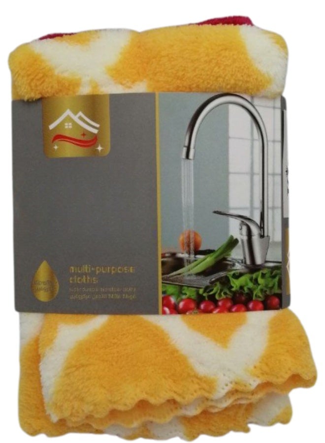 4Pcs Microfiber Cleaning Cloth Rags (Each Cloth Contains 3 Pieces) - 30 x 30 cm Reusable Towels for Cars & Home  - Image 4