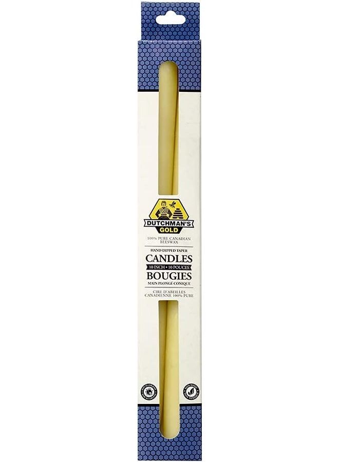 dutchman s gold Premium Dutchman's Gold 10 Inch Hand Dipped Taper Candles – Perfect for Dining Tables, Weddings, Special Occasions, and Ambient Lighting  - Image 1
