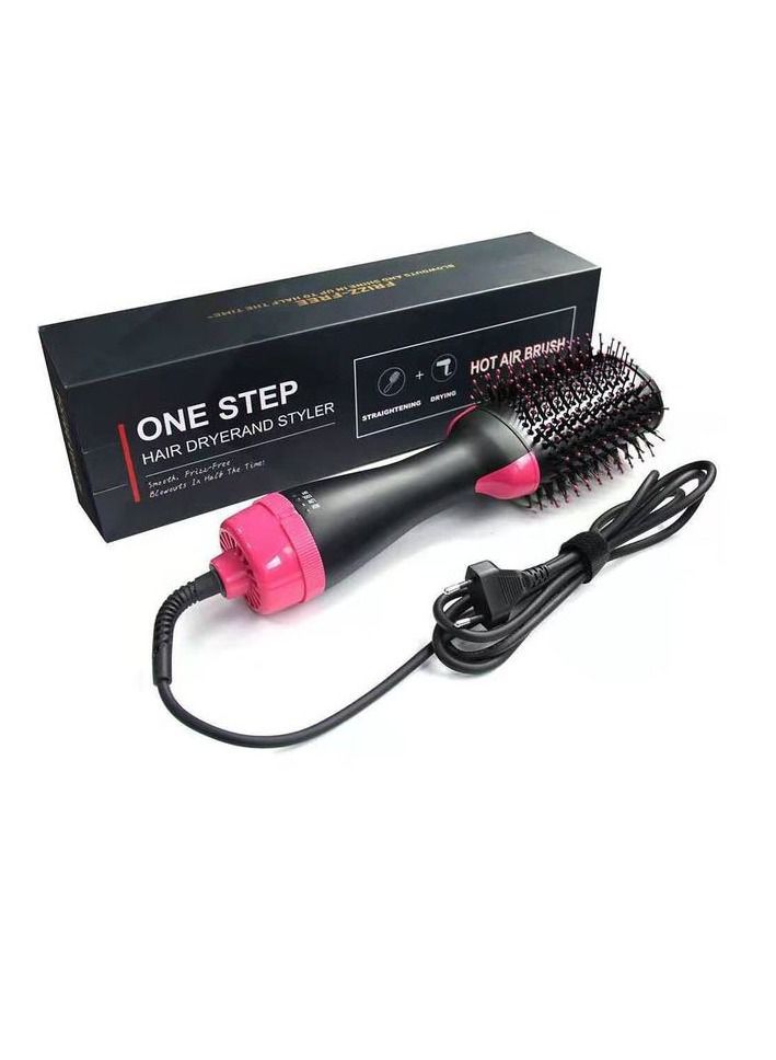 2 In 1 Professional Hair Dryer Brush Negative Ion Blow Dryer Straightening Brush Hot Air Styling Comb Electric Hair Straightener Styler - Image 2