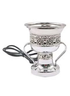 RSG Oud Bakhoor Arabic Incense Burner Electric Holder Silver – DE6321-S  - Image 1
