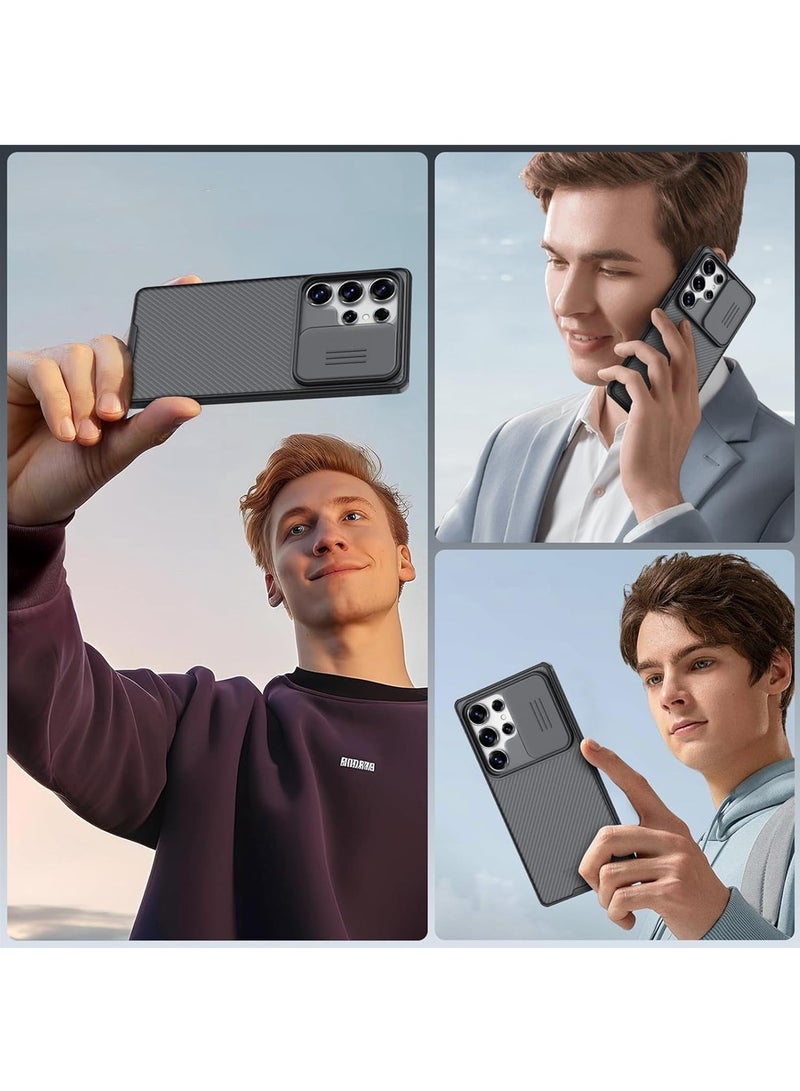 Adando for Samsung Galaxy S26 Ultra Case with Slide Camera Cover, Slim Fit Thin Polycarbonate Protective Shockproof Cover with Slide Camera Cover, Upgraded Cover for Galaxy S26 Ultra (Clear Black) - Image 4