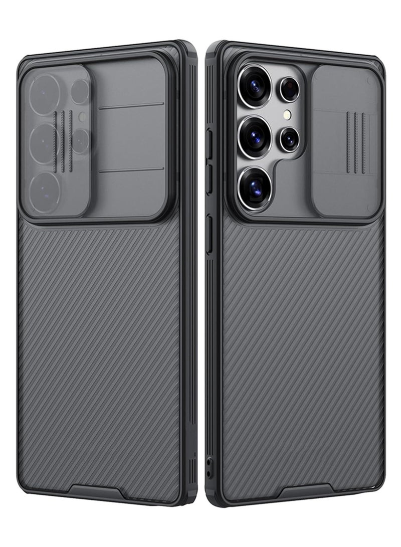 Adando for Samsung Galaxy S26 Ultra Case with Slide Camera Cover, Slim Fit Thin Polycarbonate Protective Shockproof Cover with Slide Camera Cover, Upgraded Cover for Galaxy S26 Ultra (Clear Black) - Image 1