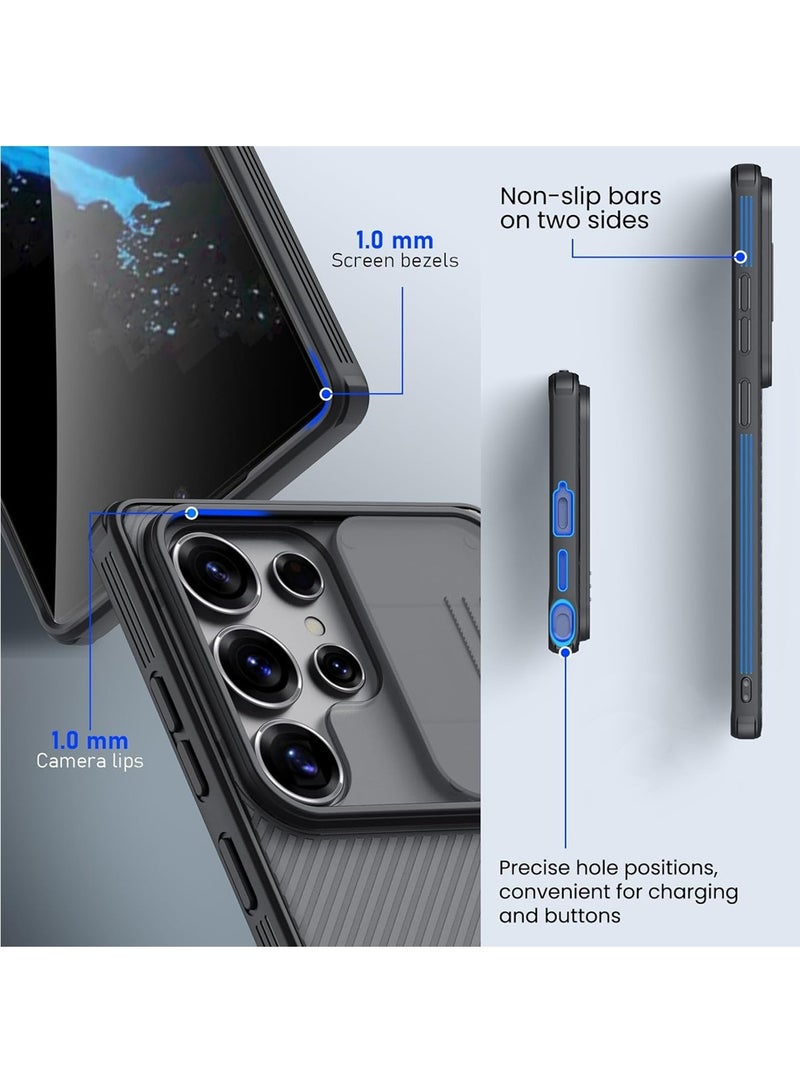 Adando for Samsung Galaxy S26 Ultra Case with Slide Camera Cover, Slim Fit Thin Polycarbonate Protective Shockproof Cover with Slide Camera Cover, Upgraded Cover for Galaxy S26 Ultra (Clear Black) - Image 3
