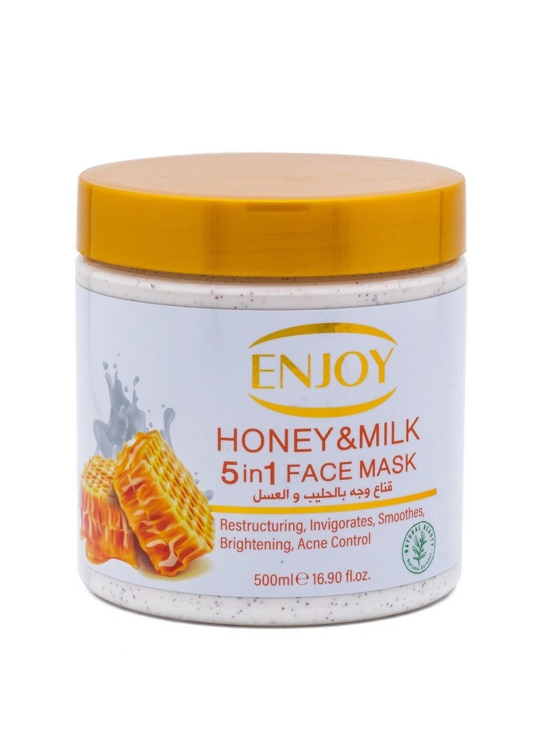 ENJOY Face & Body 5-in-1 Whitening Mask – Honey & Milk | Deep Nourishment & Brightening - Image 1